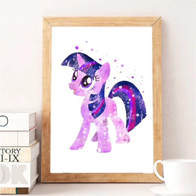watercolor horse art print kids room decor
