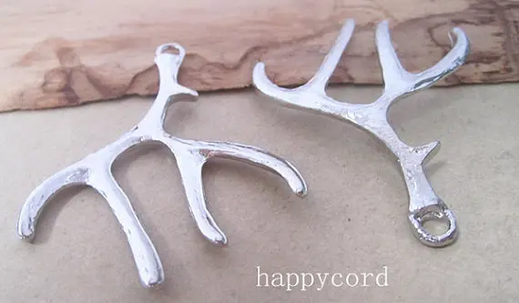

Min order is $10 (mixed order) White K deer antlers charm pendant 40mmx52mm 10pieces/lot