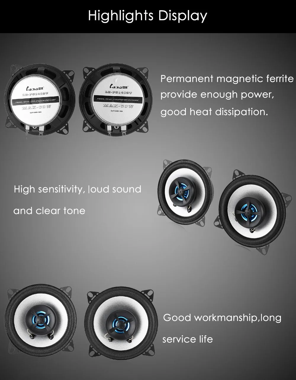 LABO двери авто аудио стерео LB-1402 т 4 дюйм(ов) автомобильной коаксиальный Динамик полный диапазон частот Hifi Динамик s