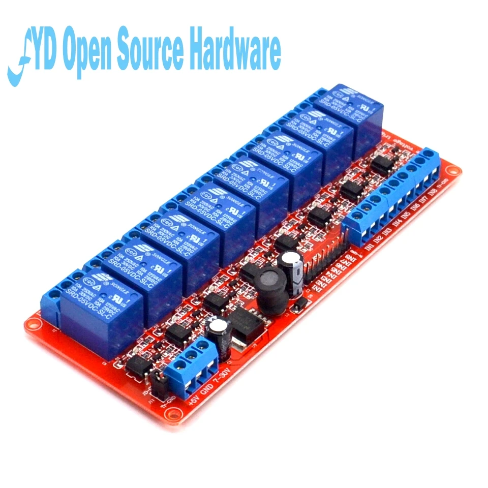 8 channel wide voltage 5 30V relay module intelligent home PLC