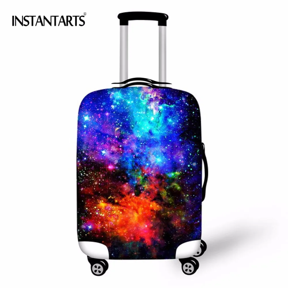 Instantarts Космос Galaxy печати чемодан защитная крышка для 18-30 дюймов Путешествия Чемодан Туманность эластичные Водонепроницаемый пыль дождевик