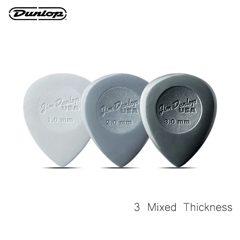 Dunlop гитарный медиатор, большой нейлоновый медиатор для гитары, медиатор для бас-гитары, акустический медиатор для классической электрогитары, аксессуары - Цвет: 3 Mixed Thickness