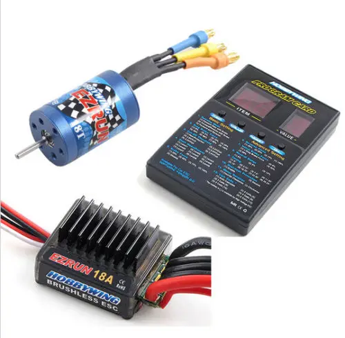 

HobbyWing 1/18 RC Car truck EZRUN 18A ESC 18T 5200KV Motor Brushless & Combo A2