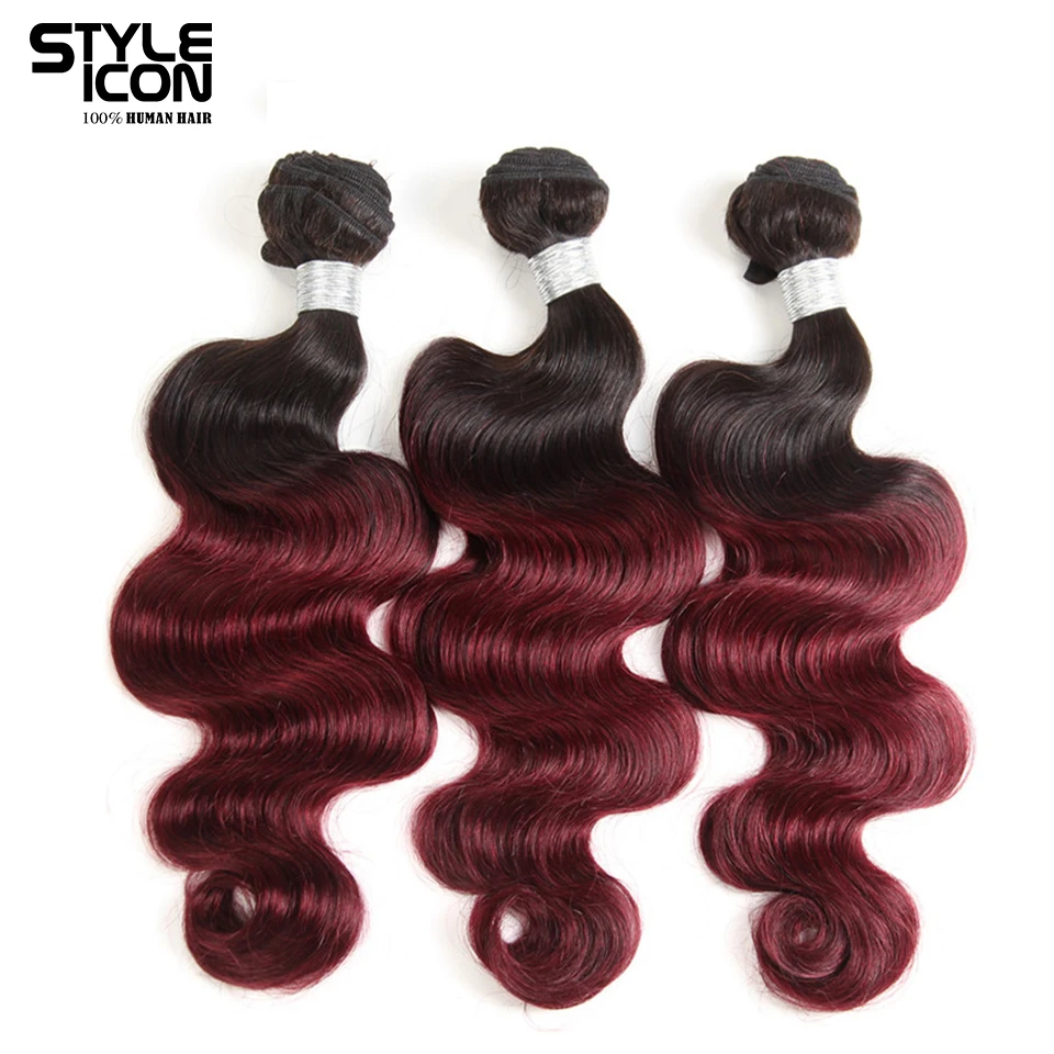 StyleIcon Pre-Colored Brazilian Body Wave 4 Bundles with Closure Ombre Wine Red Human Hair Weave T1b99j 4x4 Lace Closure StyleIcon Pre-Colored Brazilian Body Wave 4 Bundles with Closure Ombre Wine Red Human Hair Weave T1b99j 4x4 Lace Closure