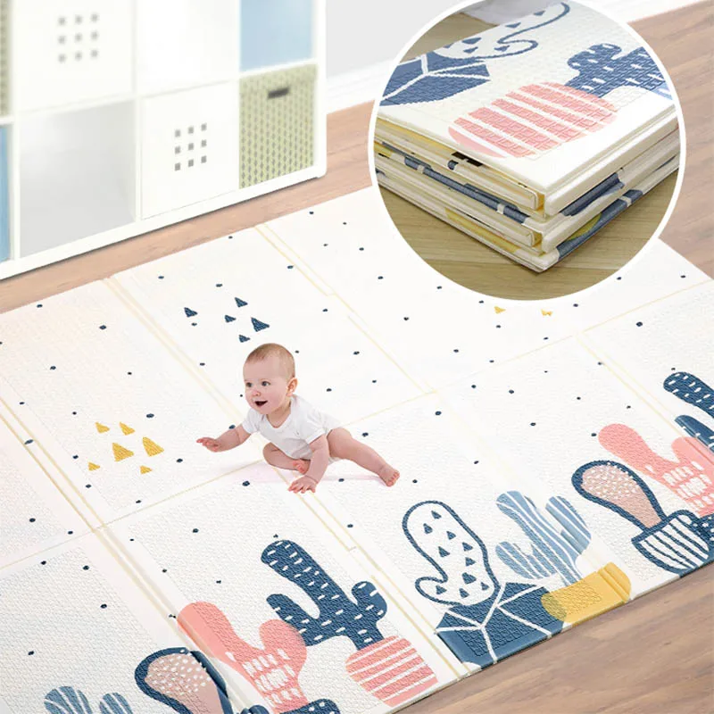 Infant Shining XPE Baby Play Mat Crawling Pad Folding Thickening Environmental Protection Household