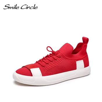 Большая скидка Smile Circle knite Lace-up Sneaker women sock sneaker
Fashion Lightweight Breathable Outdoor Casual Shoes for women Flats
2018 онлайн