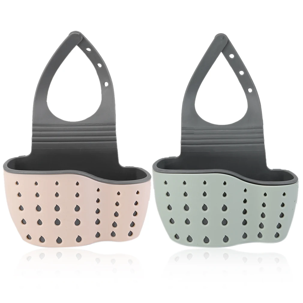 Adjustable Kitchen Hanging Drain Basket Sink Shelf Soap Sponge Bathroom Storage Rack | Дом и сад