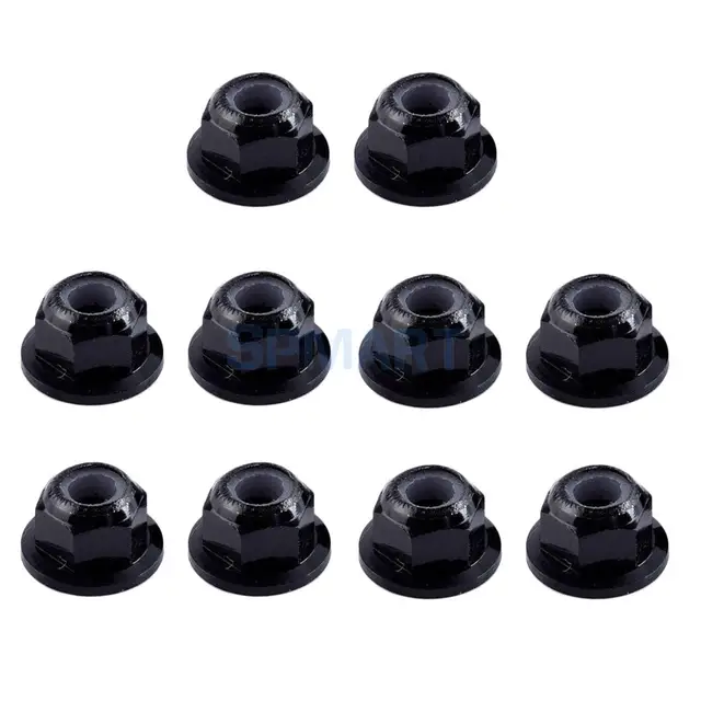 Special Offers 10pcs Black Steel M4 4mm 1/10 RC Vehicle Fastener Nuts Wheel Tires Accessory
