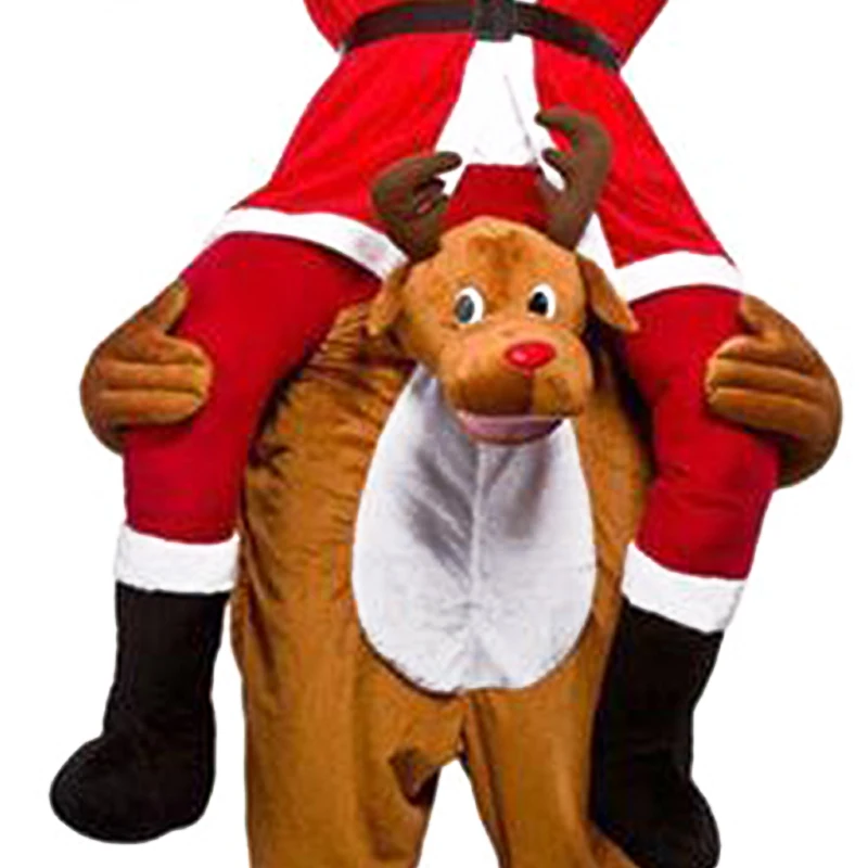 New Hot Shoulder Ride On Mascot Costume Piggy Back Party Fancy Dress Carry Costume (Wolf / Grey)