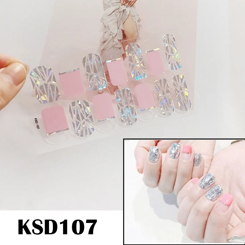 Леди KINDOM DIY стикеры 3D на ногти Nail Art Лазерная целлофановая блестки накладные ногти водонепроницаемый дизайн ногтей экологическая фольга для обертывания ногтей