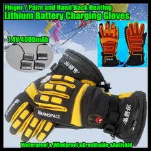 7,4 V 4000 MAH Smart Elektrische Wärme Handschuhe, Outdoor Ski Sport Lithium-Batterie Selbst Heizung, Finger/Palm/Hand Zurück Erhitzt, 3 6-12 H