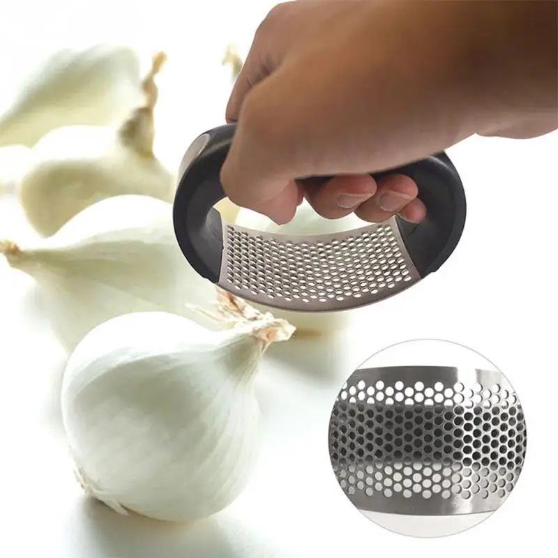 

1pc Kitchen Gadgets Stainless Steel Garlic Presses Manual Garlic Mincer Chopping Garlic Tools Curve Fruit Vegetable Tools