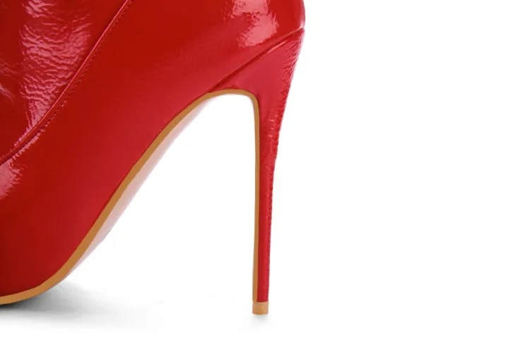Sexy Steel Pipe Dance Boots Plus Size 33-48 Patent Leather Over The Knee Boots Fashion Side Zip Platform High Heels Shoes Woman (19)