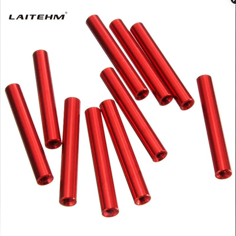 Алюминиевая распорка LAITEHM 10 шт./лот M3 * 5/6/8/10/12/15/20/25/30/35/37/40/45/50/60/70/80/90/100 черная или