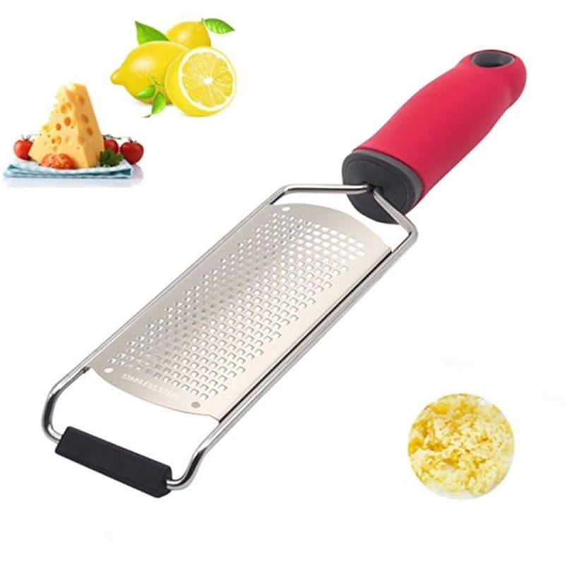 

New Cheese Grater Stainless Steel Blade Cheese Slicer Lemon Zester Grater Chocolate Cheese Grater with Protective Cover