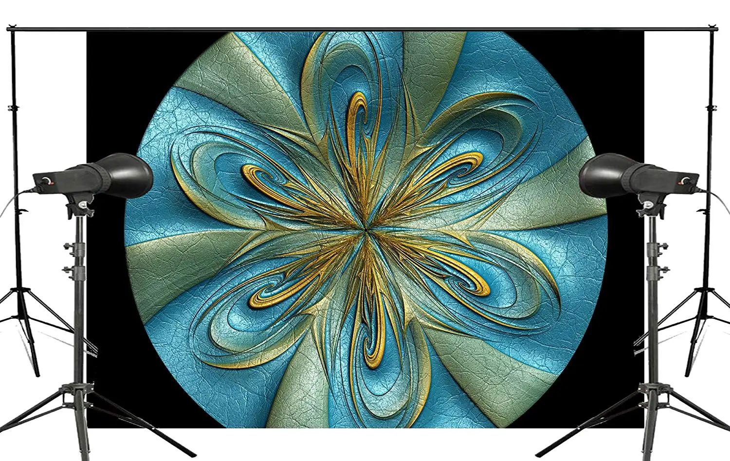 Изысканный красочный цветок круг фотографии задний план абстрактный мерный Черный Синий Зеленый Желтые фоны книги по искусству