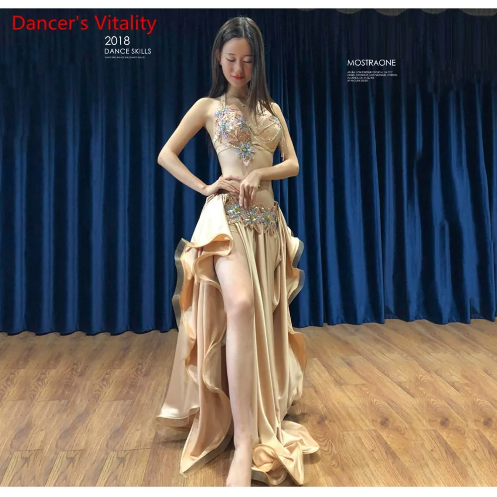 

Performance Belly Dance Set 4pcs Bra+Belt+Skirt +Underpants For Women Stage Bellydance Suit Free Shipping