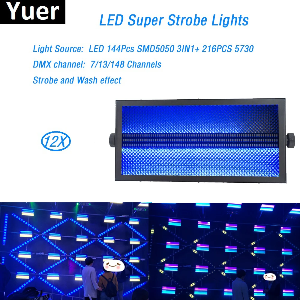 US $1.490.00 12PcsLot LED Strobe Effect Lighting Led High Power led lamp Stage LED Display DMX512 Club Bar Flash Party Lights dj disco light