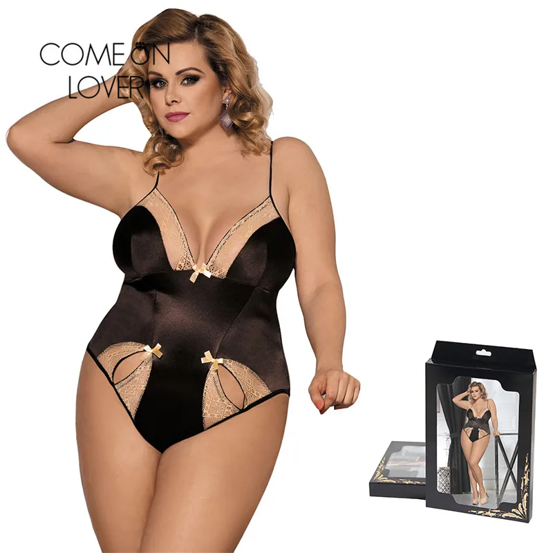 Comeonlover Bodies Woman Sexy With Two Holes Front For Women Bodysuit One Piece Plus Size Stain Rompers Womens Jumpsuit RI80353 Comeonlover Bodies Woman Sexy With Two Holes Front For Women Bodysuit One Piece Plus Size Stain Rompers Womens Jumpsuit RI80353