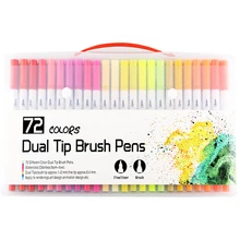 Цвет на водной основе двойной головкой набор фломастеров акварельные маркеры ручки для канцелярских принадлежностей школьные принадлежности