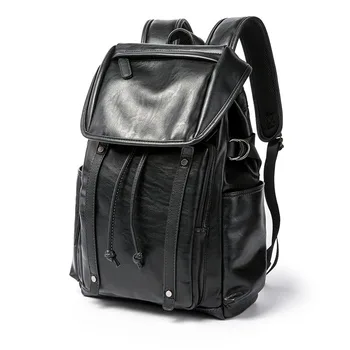 

041318 new hot man leather backpack student school bag