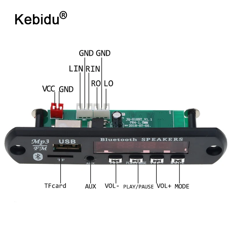 Big Deal Decoder-Board Bluetooth Audio-Module MP3 Aux-Radio Kebidu Wireless 5V WMA Usb Fm 12V 32964695317