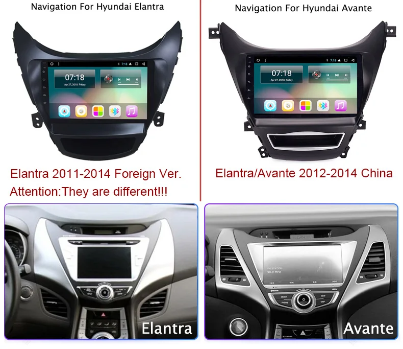 " супер тонкий сенсорный экран Android 8,1 радио gps навигация для hyundai Elantra 2011 2012 2013 стерео Мультимедиа с Bluetooth