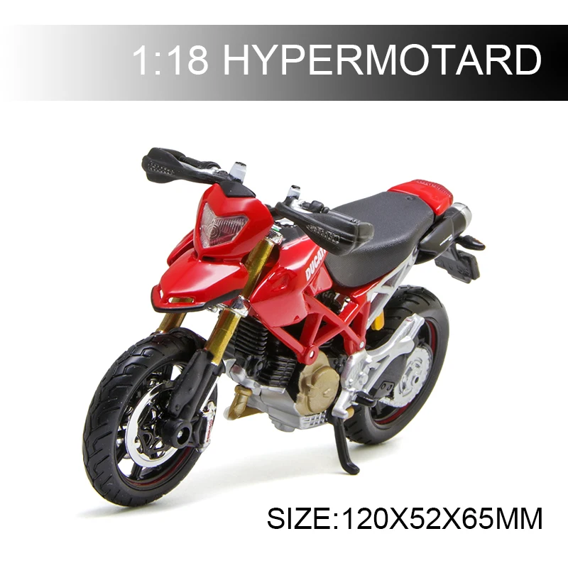 

Maisto 1:18 Motorcycle Models Ducati HYPERMOTARD Diecast Plastic Moto Miniature Race Toy For Gift Collection