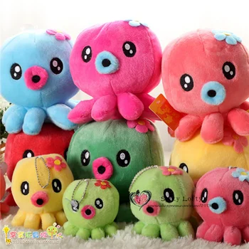 

Free shipping cute Colorful Octopus plush toys 1 Pc Retail 4 colors 2 sizes warm stuffed animals car decoration kids gifts