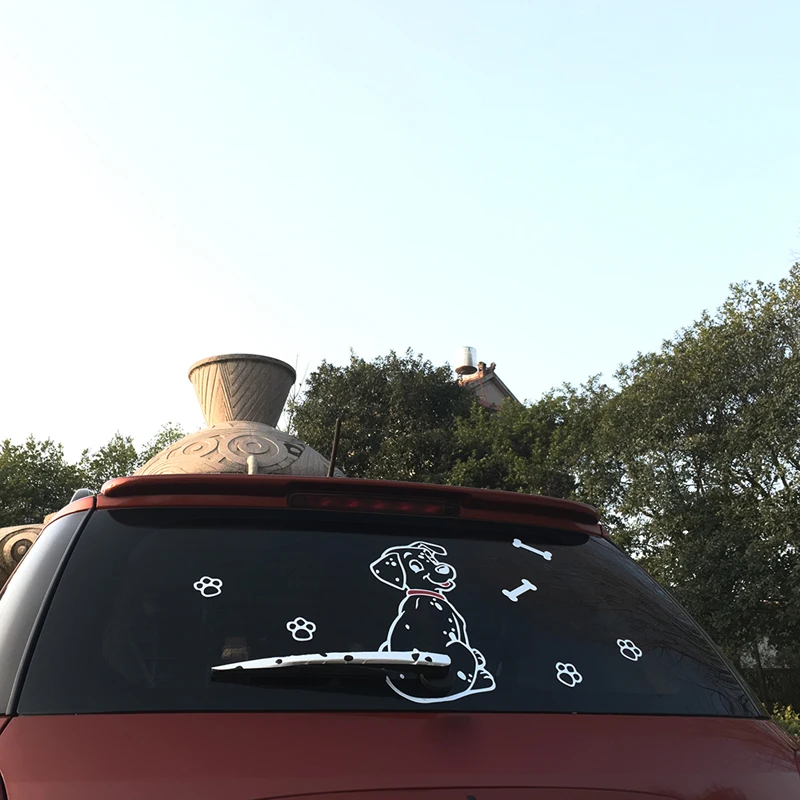KAWOO мода автомобиль мультяшный стикер с животным подвижный хвост милого щенка собаки Авто Стикеры s отражающий автомобиль стиль сзади наклейки для стеклоочистителей