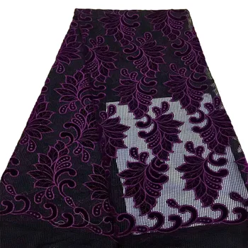 

Tulle lace fabric Modern designs African mesh lace fabric with embroidery pattern for novel wedding dress A720-1