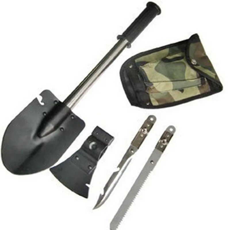 Outdoor Schaufel Multifunktions Spaten mit Tasche Multi Tool Säge Messer Camping 