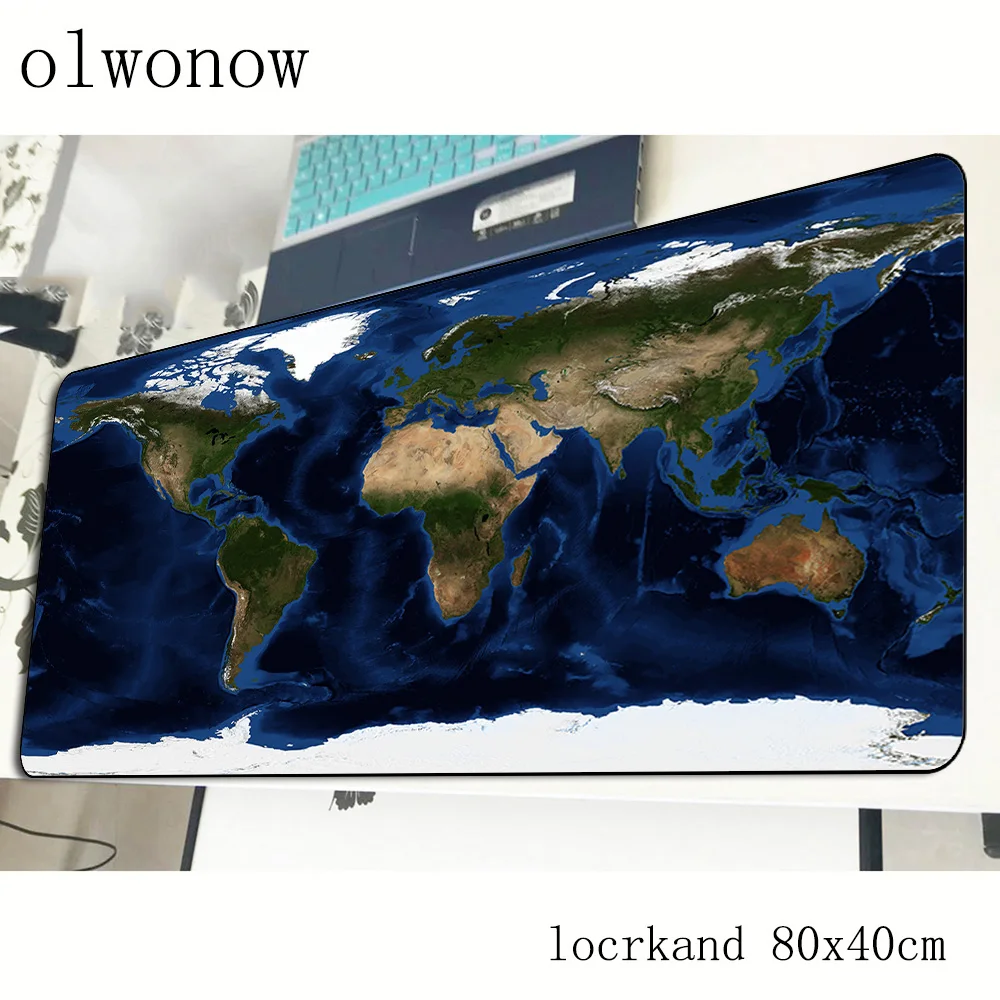 Коврик для мыши с картой мира 800x400x3 мм Красочный игровой коврик геймер