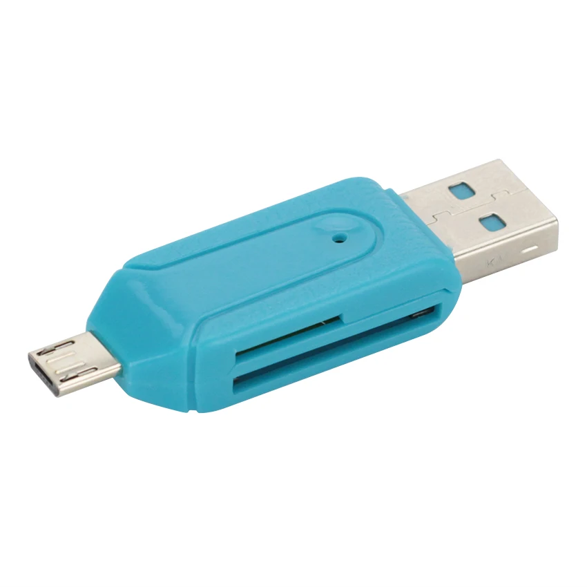 Популярный универсальный адаптер 2 в 1 USB 0 OTG для чтения карт памяти Micro устройство