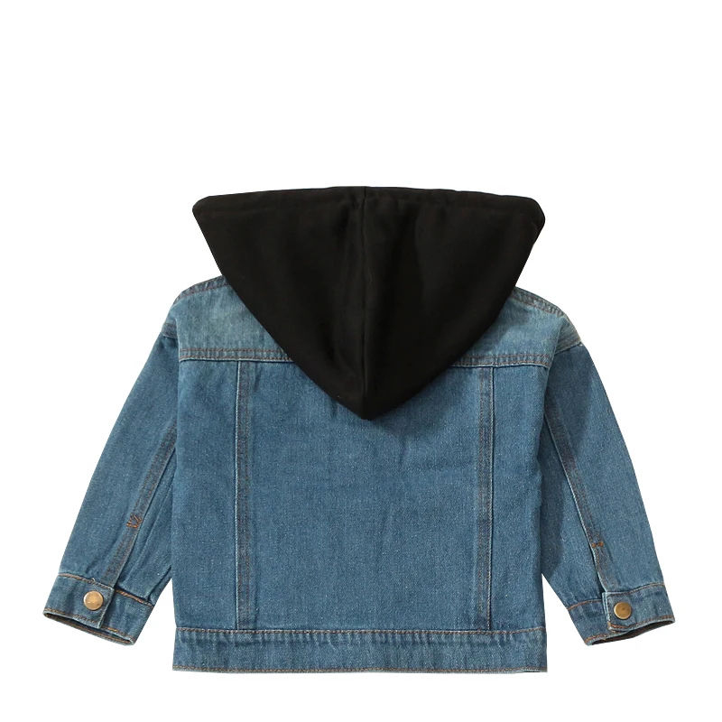 Gruibaby/Качественная детская одежда джинсовая куртка 123456 года с капюшоном на весну