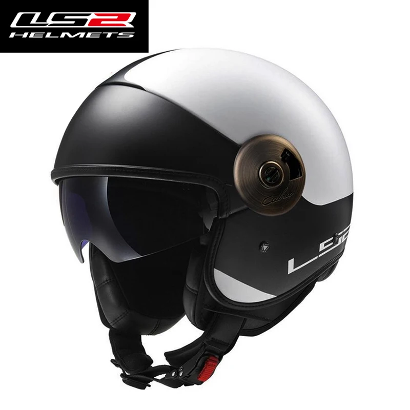 LS2 волокна армированных пластиков с открытым лицом шлем мотоцикл Винтаж Capacetes Ретро OF597 - Цвет: 3