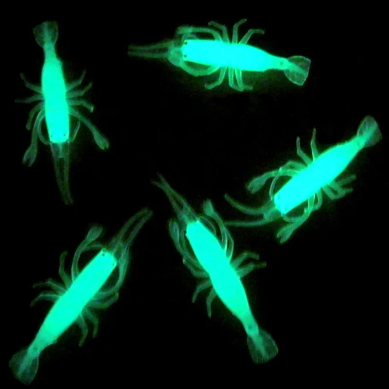 

YeMuLang 10pcs/lot Artificial Soft Bait 1.3g/6cm Noctilucent Shrimp Fishing Lures Carp For Fishing Accessorise Pesca BB291