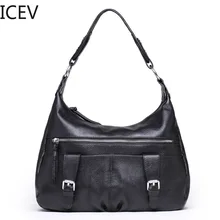ICEV новые европейские модные простые сумки с высокой ручкой качественные женские кожаные сумки из натуральной кожи женские Офисные Сумки