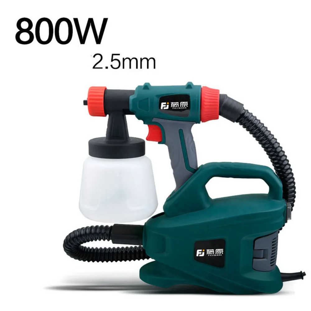 800W Electric Spray Gun Latex Paint Sprayer Paint Spray Gun Paint Painting Tools Nozzle Caliber 2.5mm With 1.8m Hose