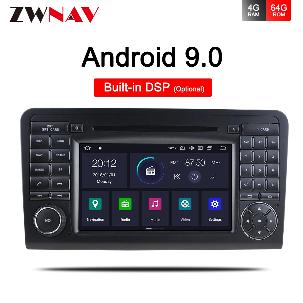 #*Cheap IPS Android 9.0 CAR DVD player For Mercedes Benz GL ML CLASS W164 ML350 ML500 X164 GL320 2005 2012 GPS navigation stereo radio