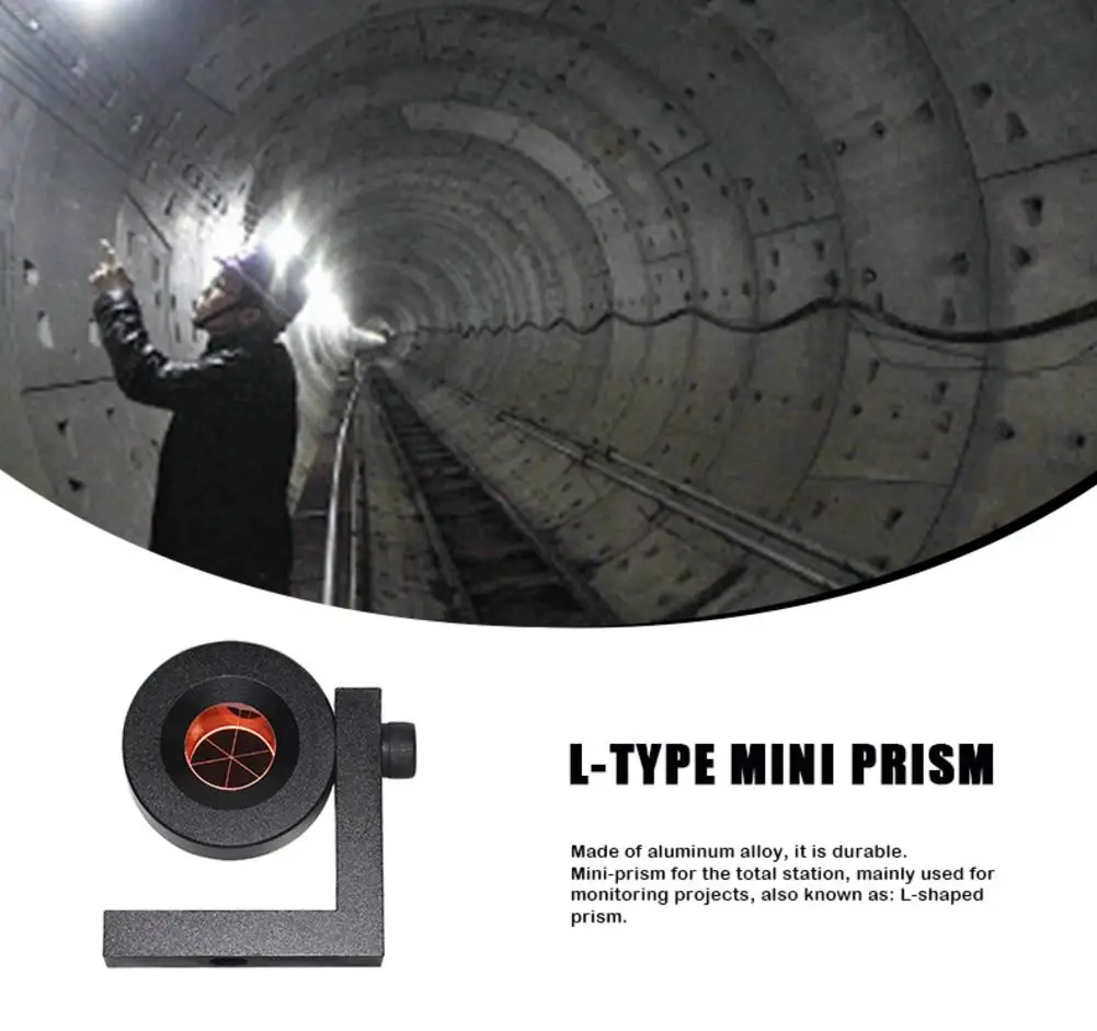 

90 Degree L Type Prisms Solid Durable Mini Prism for Total Stations Tunnel #40