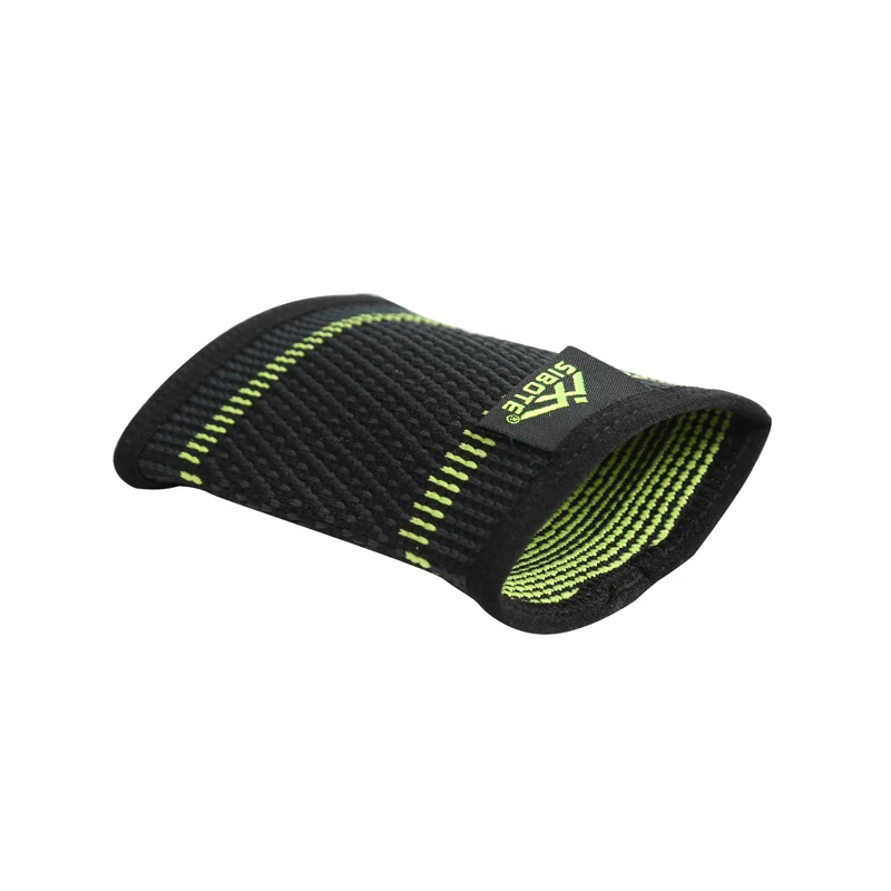 simple elasticity sports safety series green stripe wrist support ST2542