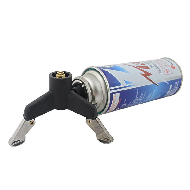 

Ultralight Tripod Gas Tank Adapter Outdoor Camping Gas Stove Connector Copper Three Legs Tank Stand Adaptor Stove Accessories