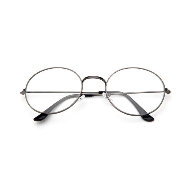 OFIR унисекс Ретро дизайнерские металлические очки с нулевой диоптрией высококлассные круглые очки оправа оптическая простая близорукость оправа зеркальные очки - Цвет оправы: 5