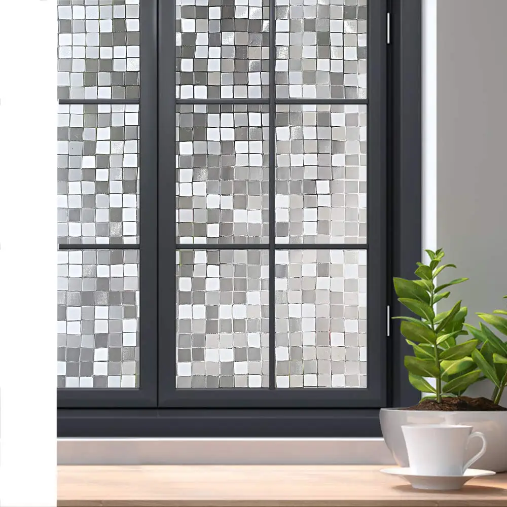 

Funlife 3D No Glue Static Privacy Window Film Decorative Glass Mosaic Film size 30x200cm