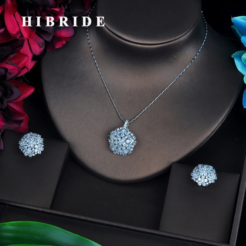 

HIBRIDE New Design Top Quality Full AAA Cubic Zirconia Jewelry Sets Earring Set Wedding Accessories Gifts Wholesale Price N-510