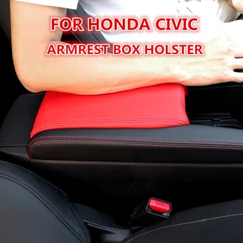 

Leather Car Console Armrest Box Sleeve Cover Pad Center Storage Box Cover Case Mat For Honda Civic 10th 2016 2017 2018 Accessory