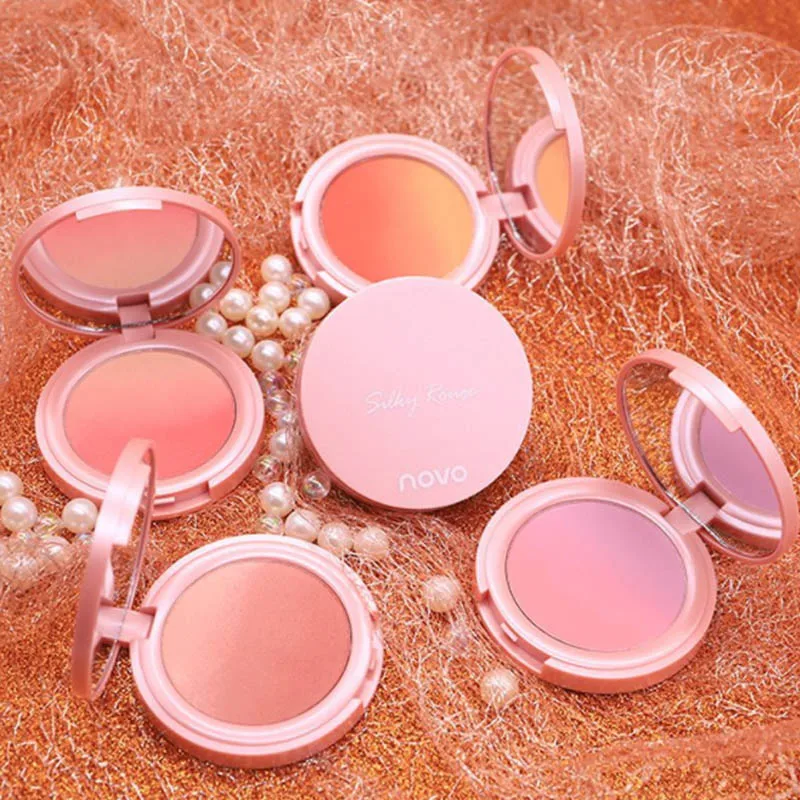 

NOVO brand Two color gradual blush fine powder no fly powder high gloss and bright colors