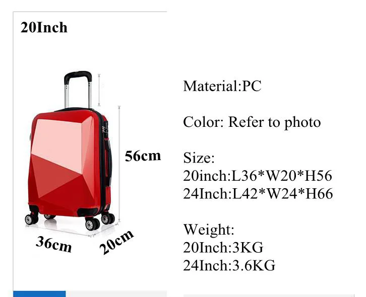 2 шт./компл. 24 дюймов набор чемоданов тележка Чехол Путешествия Спиннер чемодан для багажа на колесиках женская косметичка дорожная сумка