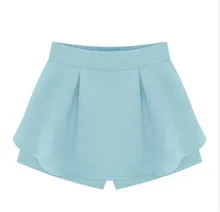 2016 Nice Summer casual shorts for women/lady/female comfort chiffon shorts ruffles solid color shorts skirts size S-XL